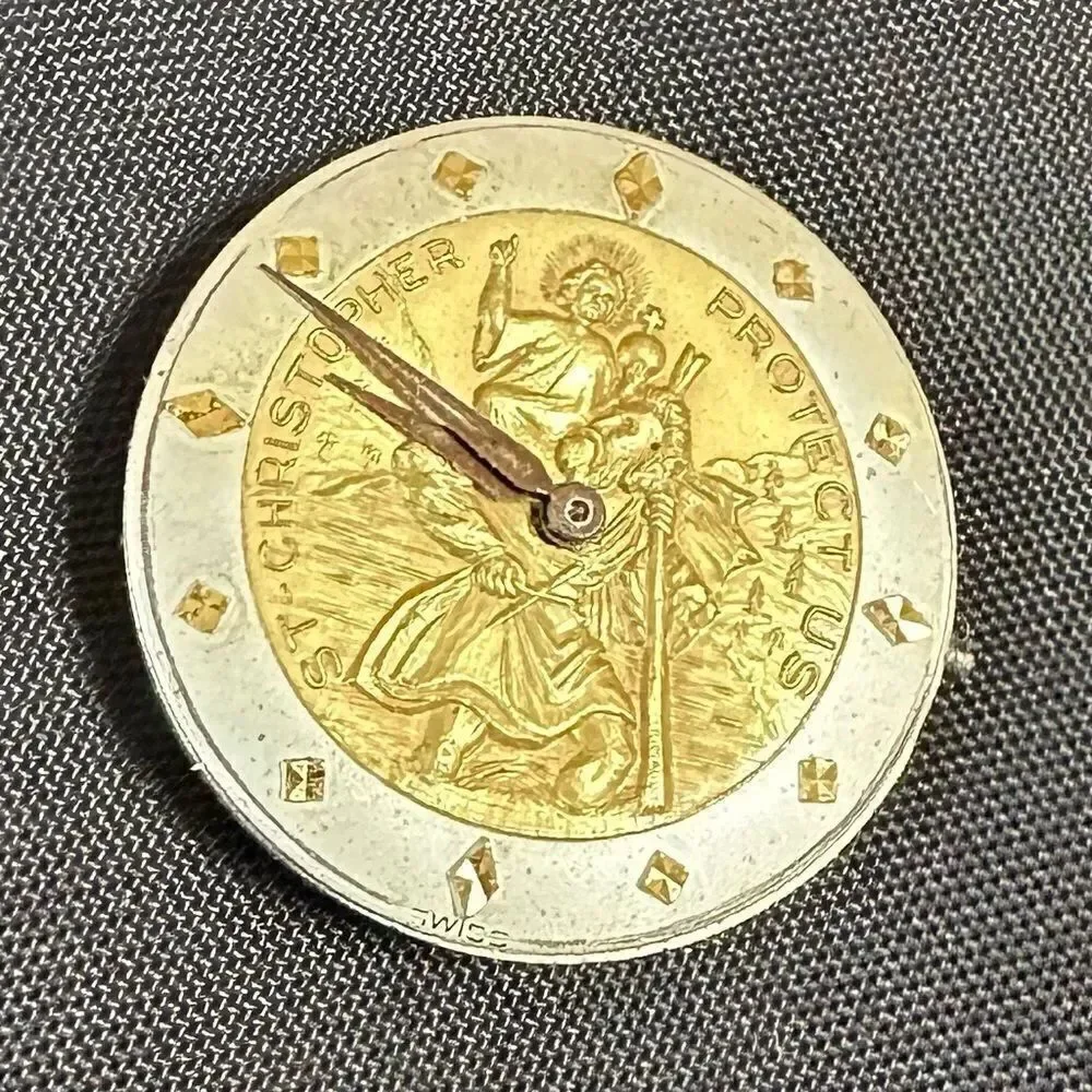 1957 St. Christopher Protect Us Benrus 10kt rolled Gold Watch - Selling As Is